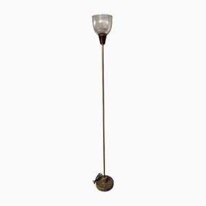 Design Floor Lamp Model LTE6 with Copper Open Glass Cup Marble Base by Ignazio Gardella for Azucena, 1950s