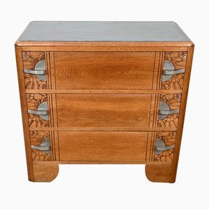 Petite Commode à Tiroirs Art Déco en Chêne, 1930s