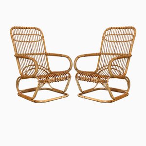 Set of Bamboo Armchairs, 1970s