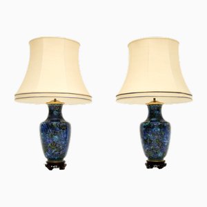 Lampade da tavolo Cloisonné, anni '50, set di 2