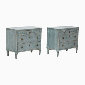 Twin Chests of Drawers with Meander Border, 1870s, Set of 2