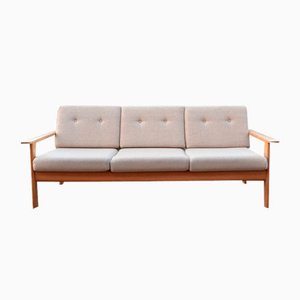 Mid-Century Antimott Sofa aus Eiche & Wolle von Walter Knoll / Wilhelm Knoll, 1960er