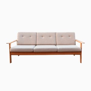 Mid-Century Antimott Sofa in Oak and Wool from Walter Knoll / Wilhelm Knoll, 1960s