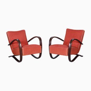 H-269 Armchairs attributed to Jindrich Halabala for Up Zàvody, Former Czechoslovakia, 1930s, Set of 2