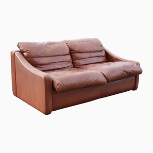 2-Sitzer Ledersofa von Rolf Benz, 1970er