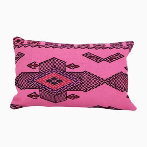 Pink Kilim Lumbar Cushion Cover