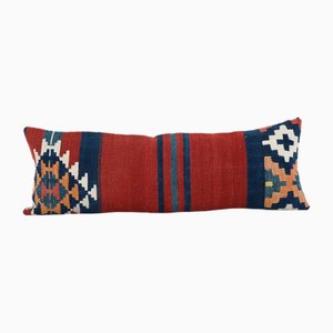 Mid-Century Anatolian Striped Kilim Cushion Cover