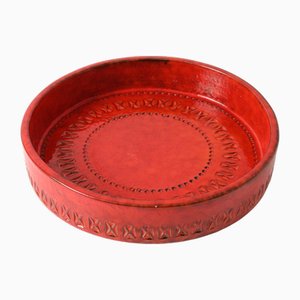 Rimini Red Bowl by Aldo Londi for Bitossi, 1960s