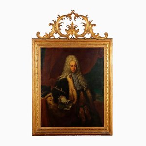 Ritratto di nobile, olio su tela, in cornice