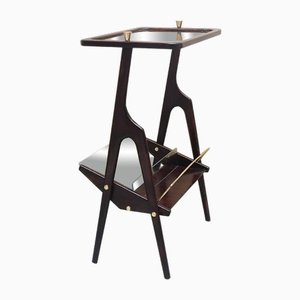 Cesare Lacca Side Table with Magazine Holder attributed to Cesare Lacca for Cesare Lacca, Italy, 1950s