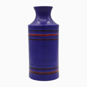 Glazed Purple Ceramic Vase by Aldo Londi for Bitossi, Italy, 1960s