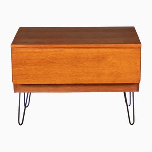 Consolle vintage in teak con cassetto, anni '60