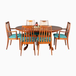Mid-Century Dining Table and Chairs by Victor Wilkins for G-Plan, 1960s, Set of 7