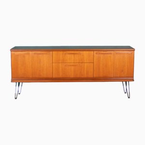 Long Meredew Sideboard on Hairpin Legs in Teak, 1960s