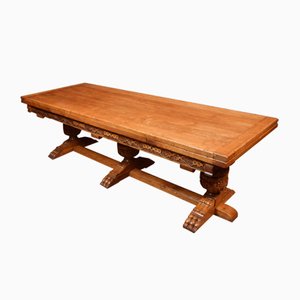 Monumental Oak Refectory Table, 1890s