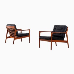 Set of USA-75 Lounge Chairs attributed to Folke Olsson for Dux, 1960s