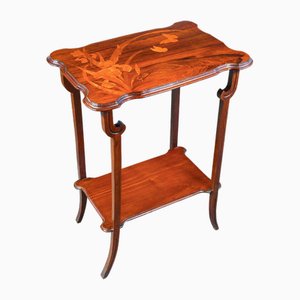 Mesa de té antigua de Emile Galle, 1800