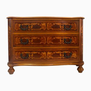 Hand-Inlaid Wooden Chest of Drawers