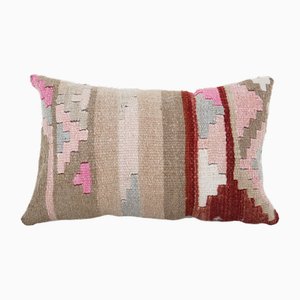 Pink Primitive Design Kilim Lumbar Cushion Case