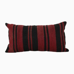 Striped Cushion Cover Fashioned Out of Mid-20th Century Anatolian Kilim