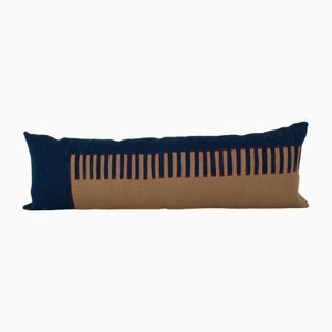 Housse de Coussin Banc Bio Marron Clair Fait Main en Laine Bio