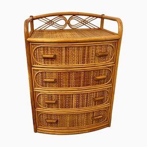 Vintage Bamboo Chest of Drawers
