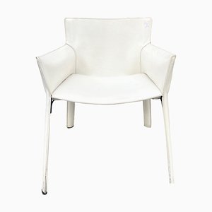 Fauteuil P90 en Cuir par Giancarlo Vegni pour Fasem, Italie