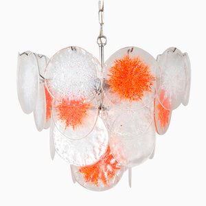 Murano Glass Disc Chandelier, 1970s