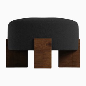 Cassete Pouf in Boucle Black by Alter Ego for Collector