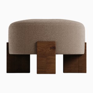 Kassetten Pouf in Boucle Braun von Alter Ego für Collector