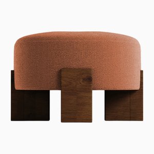 Cassete Pouf in Boucle Burnt Orange by Alter Ego for Collector
