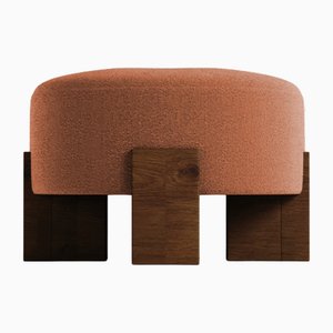 Kassetten Pouf aus Boucle Burnt Orange von Alter Ego für Collector