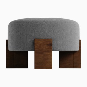 Cassete Pouf in Boucle Charcoal by Alter Ego for Collector