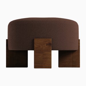 Cassete Pouf in Boucle Dark Brown by Alter Ego for Collector