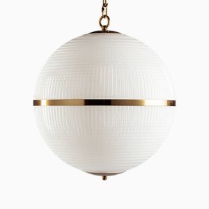 Large Opaline Parisian Globe Pendant from Pure White Lines