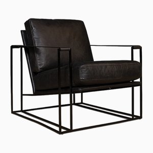 Black Safari Armchair from Pure White Lines