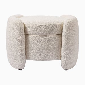 Pouf imbottito Boucle di Pure White Lines