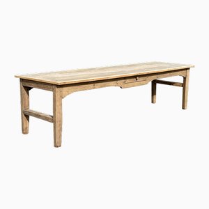 Antique Farm Table in Chestnut, 1890s