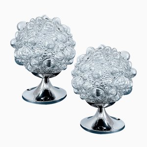 Vintage Bubble Glass Table Lamps from Limburg Leuchten, 1970s, Set of 2