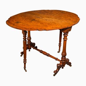 Victorian English Sutherland Table in Burr Walnut