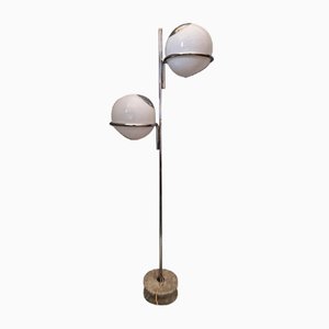 Vintage Floor Lamp in Chrome by Gino Sarfatti, 1960s