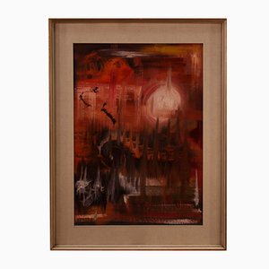 Italian Artist, Abstract Composition, 1970, Oil on Canvas, Framed