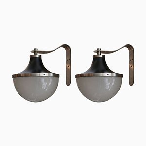 Wall Sconces in Iron by Sergio Mazza for Artemide, 1960s, Set of 2