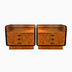 French Art Deco Bedside Tables, 1930s, Set of 2