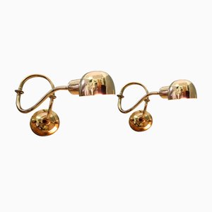 Model Trumpet Wall Sconces in Brass by Luigi Caccia Dominioni for Azucena, 1960s, Set of 2