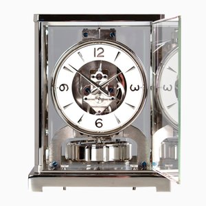 Silberne Atmos Uhr von Jaeger Lecoultre, 1955
