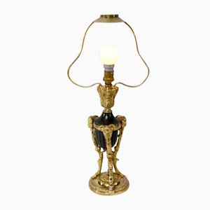 Lámpara de escritorio Napoleón III de bronce de mediados del siglo XIX