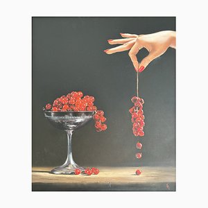 Silvia Rege Cambrin, Gocce di rosso, óleo sobre lienzo, 2019