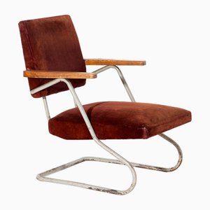 Vintage Japanese Cantilever Armchair