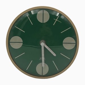 German Space Age Green Wall Clock from Krups, 1970s